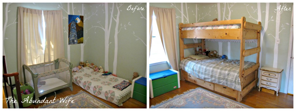 3 Kids in a Bedroom: Before & After New Bunk Beds 3